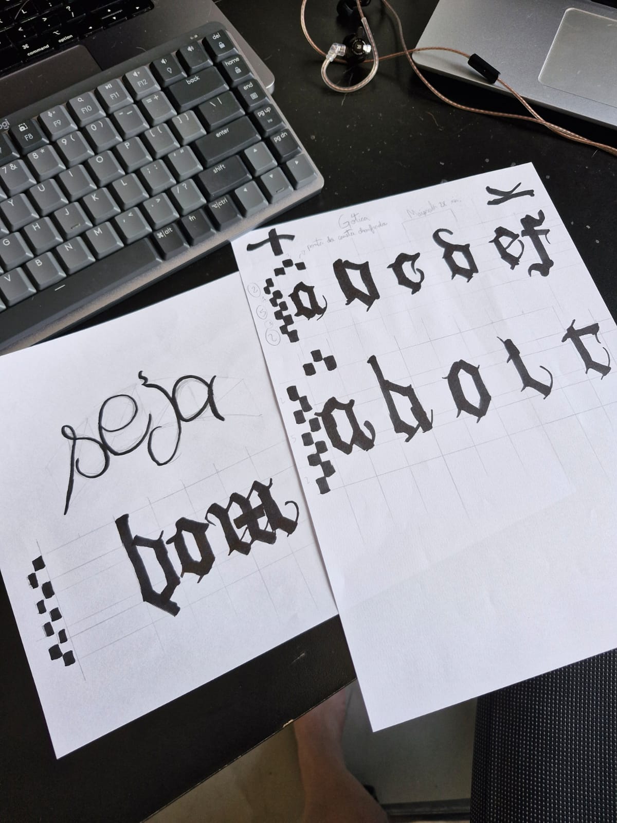 Pictures of my lettering attempt
